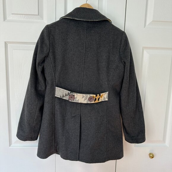 Women's Grey Paul Brodie Wool and Cashmere Coat - Picture 7 of 8